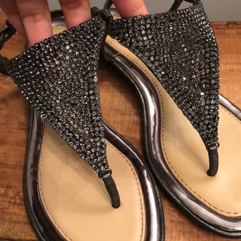Worn once black sandals